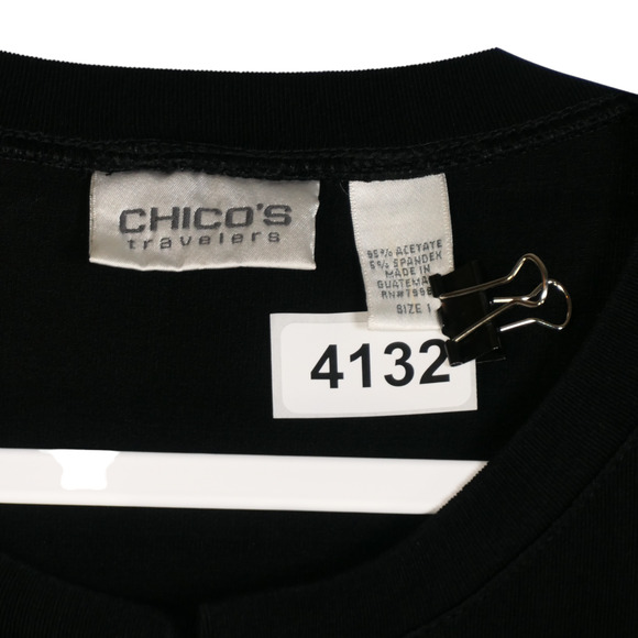 Chicos Travelers Cardigan Women Size 1M Slinky Wrinkle Resistant Stretch Sweater - Picture 7 of 7